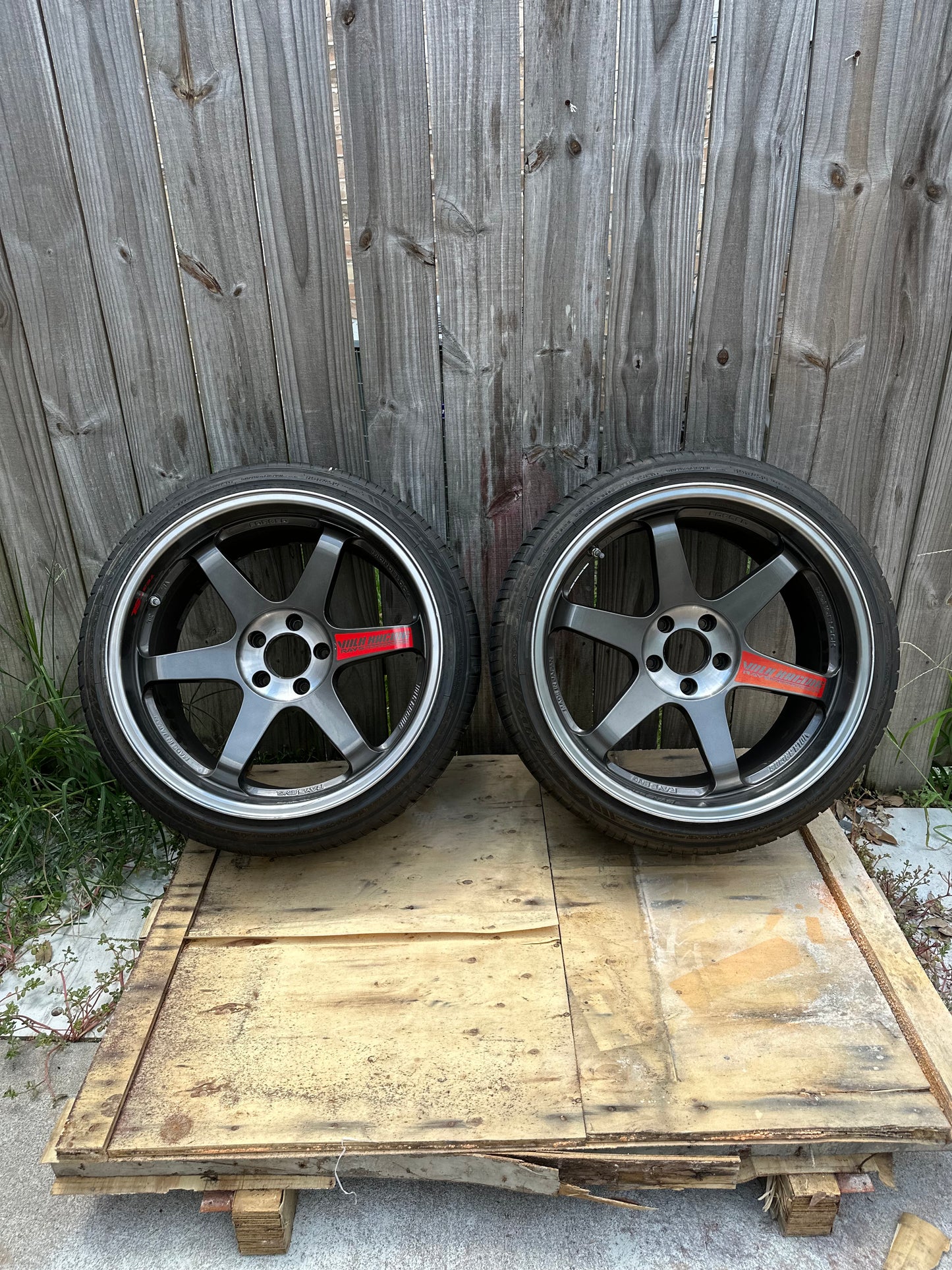 Rays TE37 SL 19 inch 10.5+12 5x114.3 PAIR