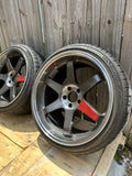 Rays TE37 SL 19 inch 10.5+12 5x114.3 PAIR